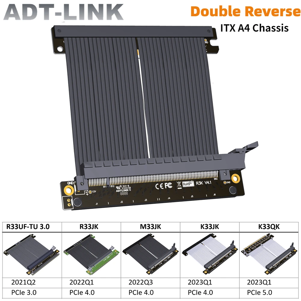 ADT Gen 5/4 PCIe 라이저 케이블 PCI E - Itx Gpu Riser Pcie 4.0 16X 리뷰 및 가격